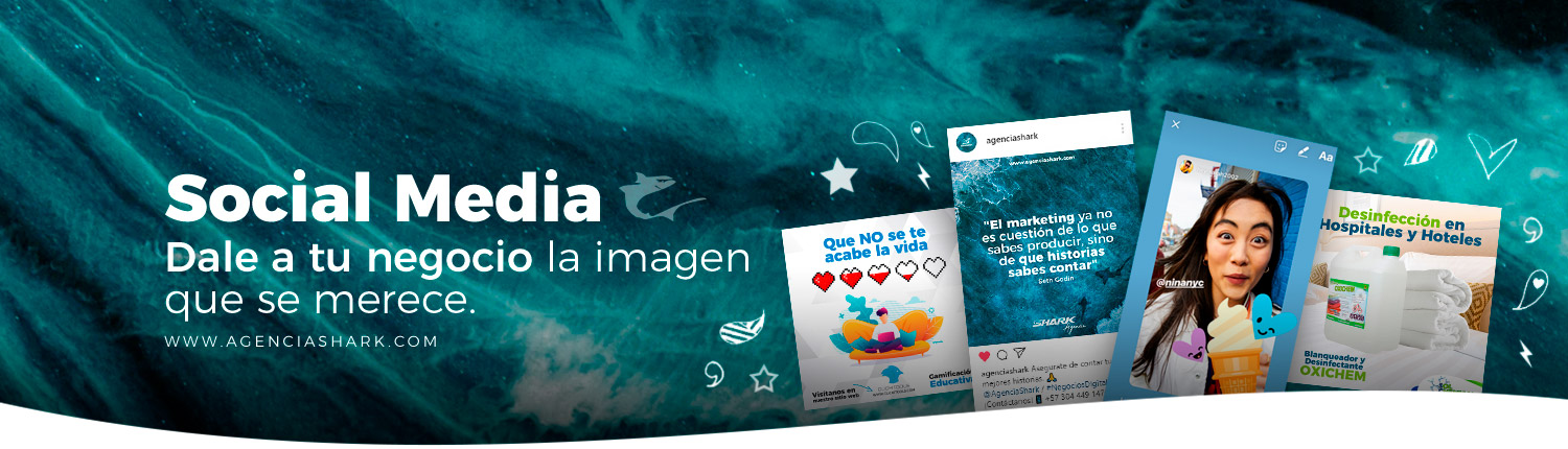 Banner Social Media colombia mexico panama agencia digital shark
